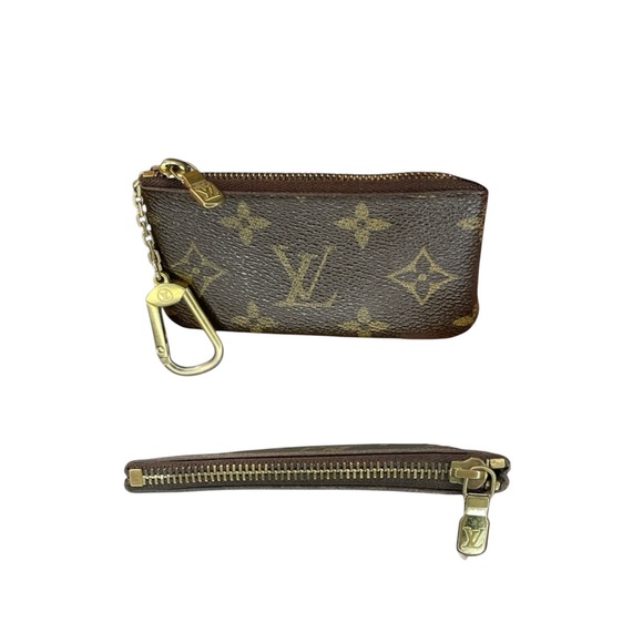 Louis Vuitton vintage Monogram Pochette Cles Key Holder chain - Picture 1 of 7